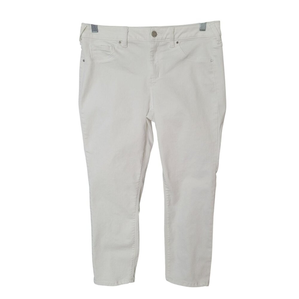 Sound/Style Jessie Best Jegging Crop Pants Womens Size 8 White Platinum Stretch